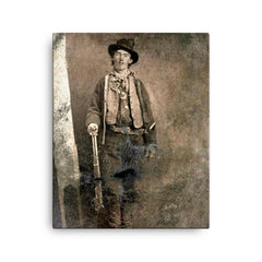Billy the Kid canvas print on a plain backdrop in size 16"x20".