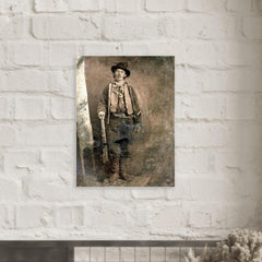 Billy the Kid metal print mockup