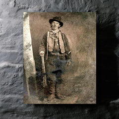 Billy the Kid metal print mockup