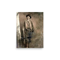 Billy the Kid poster on a plain backdrop in size 12"x16".