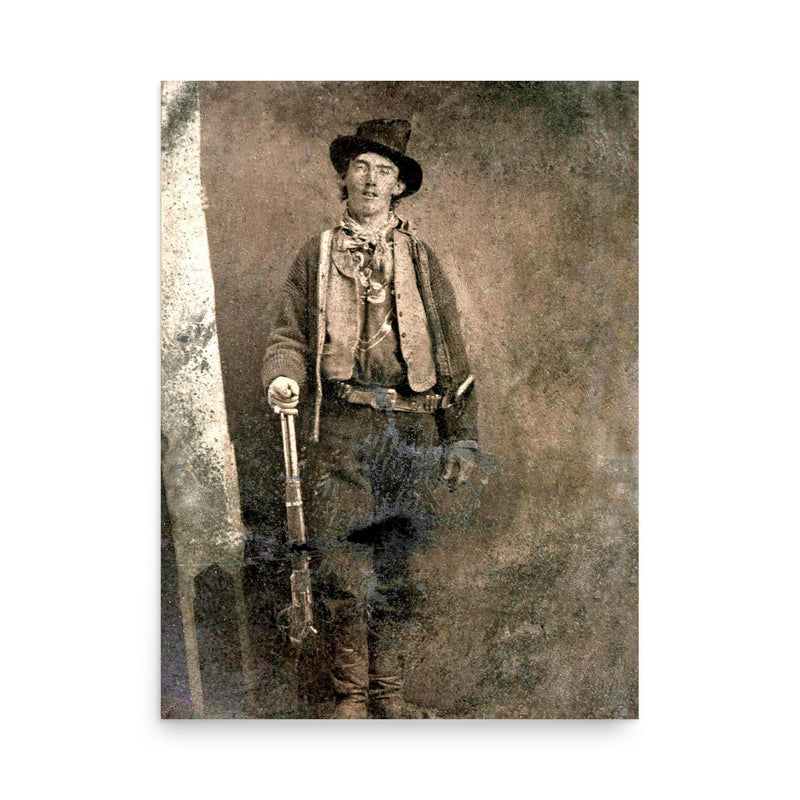 Billy the Kid poster on a plain backdrop in size 18