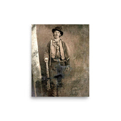 Billy the Kid poster on a plain backdrop in size 8"x10".