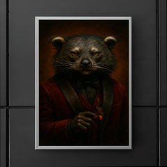Binturong crime boss in velvet smoking jacket poster 5