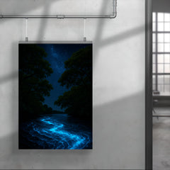 Bioluminescent Mosquito Bay under black mangroves poster 4