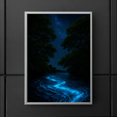 Bioluminescent Mosquito Bay under black mangroves poster 5