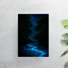 Bioluminescent Mosquito Bay under black mangroves poster 7