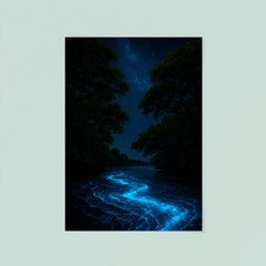 Bioluminescent Mosquito Bay under black mangroves poster 8