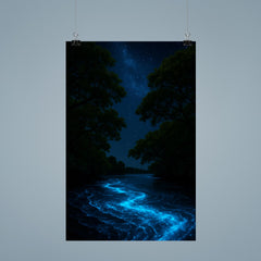 Bioluminescent Mosquito Bay under black mangroves poster 9