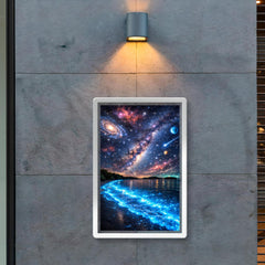 Bioluminescent Mosquito Bay under impossible starfield poster 2