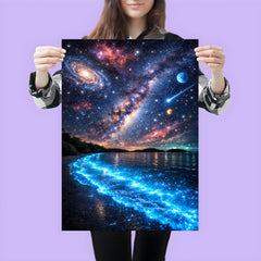 Bioluminescent Mosquito Bay under impossible starfield poster 3