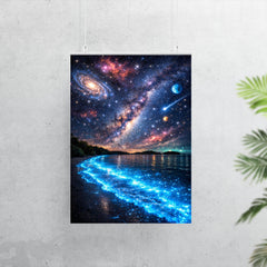 Bioluminescent Mosquito Bay under impossible starfield poster 7