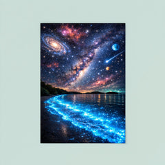 Bioluminescent Mosquito Bay under impossible starfield poster 8