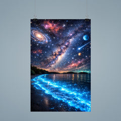 Bioluminescent Mosquito Bay under impossible starfield poster 9