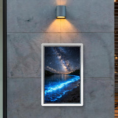 Bioluminescent Mosquito Bay under starfield poster 2