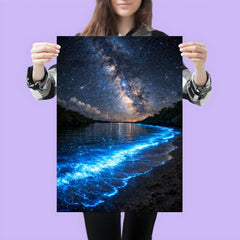 Bioluminescent Mosquito Bay under starfield poster 3