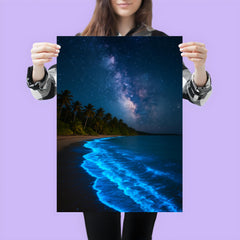 Bioluminescent Mosquito Bay under tropical stars poster 3