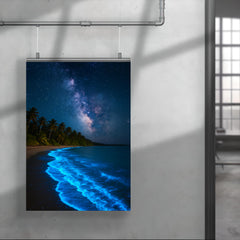 Bioluminescent Mosquito Bay under tropical stars poster 4