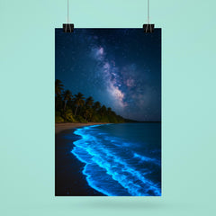 Bioluminescent Mosquito Bay under tropical stars poster 6