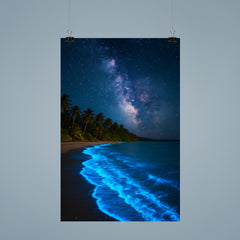 Bioluminescent Mosquito Bay under tropical stars poster 9