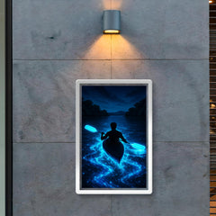 Bioluminescent Mosquito Bay with neon oars poster 2
