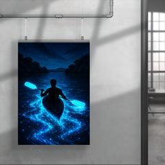 Bioluminescent Mosquito Bay with neon oars poster 4