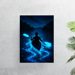 Bioluminescent Mosquito Bay with neon oars poster 7