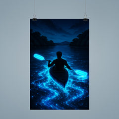 Bioluminescent Mosquito Bay with neon oars poster 9