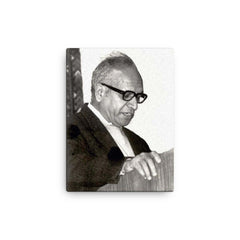 Bipan Chandra canvas print on a plain backdrop in size 12"x16".