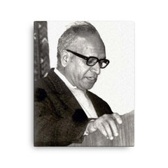 Bipan Chandra canvas print on a plain backdrop in size 16"x20".