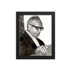 Bipan Chandra framed print on a plain backdrop in size 8"x10".