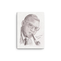 Birago Diop canvas print on a plain backdrop in size 12"x16".