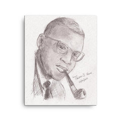 Birago Diop canvas print on a plain backdrop in size 16"x20".