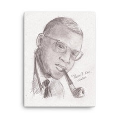 Birago Diop canvas print on a plain backdrop in size 18"x24".