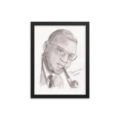 Birago Diop framed print on a plain backdrop in size 12"x16".