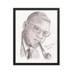 Birago Diop framed print on a plain backdrop in size 16"x20".