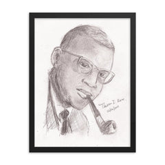 Birago Diop framed print on a plain backdrop in size 18"x24".