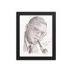 Birago Diop framed print on a plain backdrop in size 8"x10".