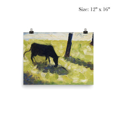 Black Cow in a Meadow by Georges Seurat poster 3
