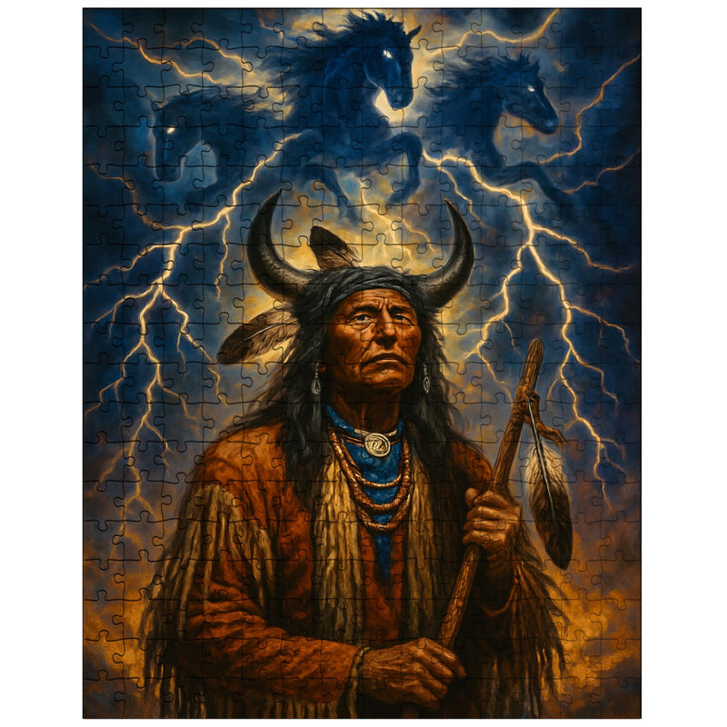Black Elk beneath thunder beings jigsaw puzzle