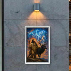 Black Elk on sacred hill with thunder beings poster 2