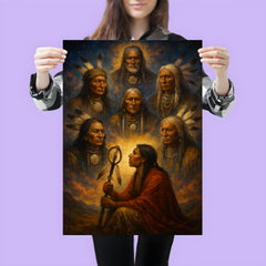 Black Elk vision of the six grandfathers poster 3