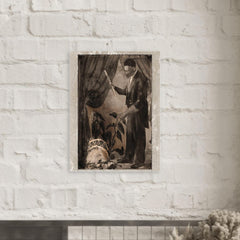 Black Herman metal print mockup