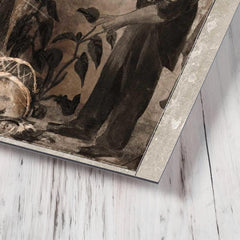 Black Herman metal print mockup