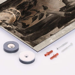 Black Herman metal print mockup