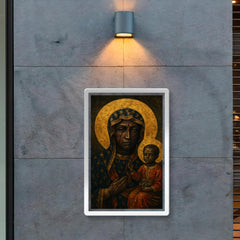 Black Madonna of Częstochowa with battle scars poster 2