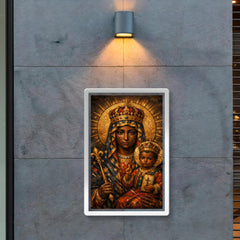 Black Madonna of Częstochowa with battle scars poster 2