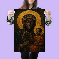 Black Madonna of Częstochowa with battle scars poster 3