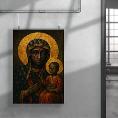 Black Madonna of Częstochowa with battle scars poster 4