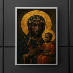 Black Madonna of Częstochowa with battle scars poster 5