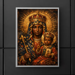 Black Madonna of Częstochowa with battle scars poster 5